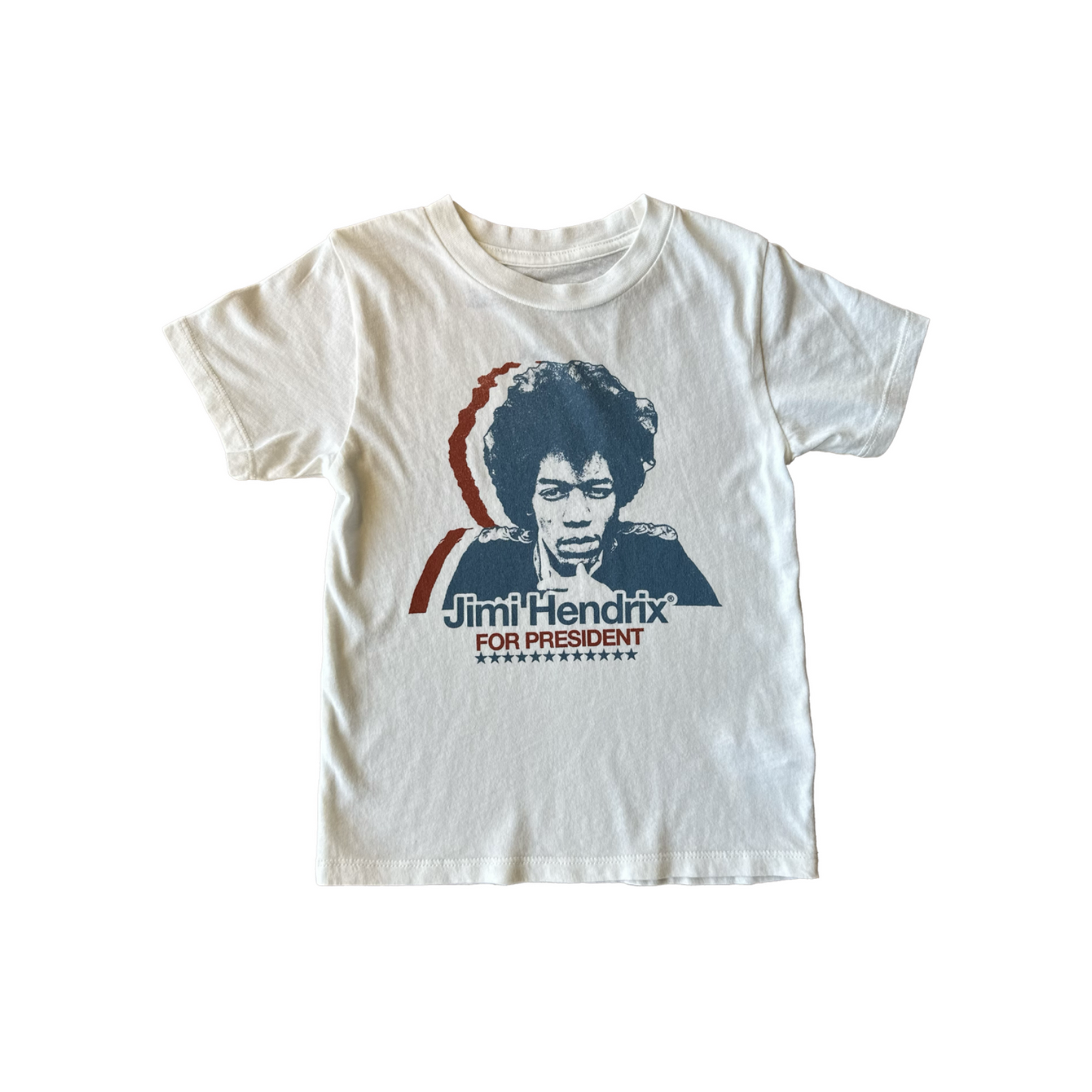 Rowdy Sprout Jimi Hendrix For President White Tee