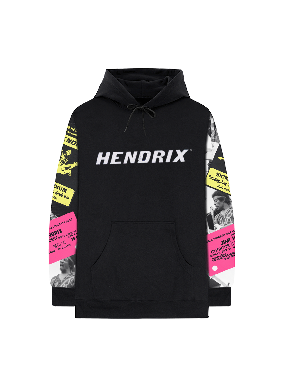 Jimi Hendrix July 26 Concert Black Hoodie